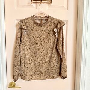 Leopard print ruffly top